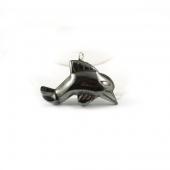 Hematite Dophin 20x30mm Pendant